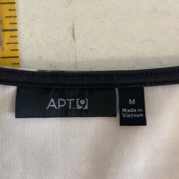 Apt 9 Dress Black & White Floral Print Sleeveless Medium - Picture 7 of 8